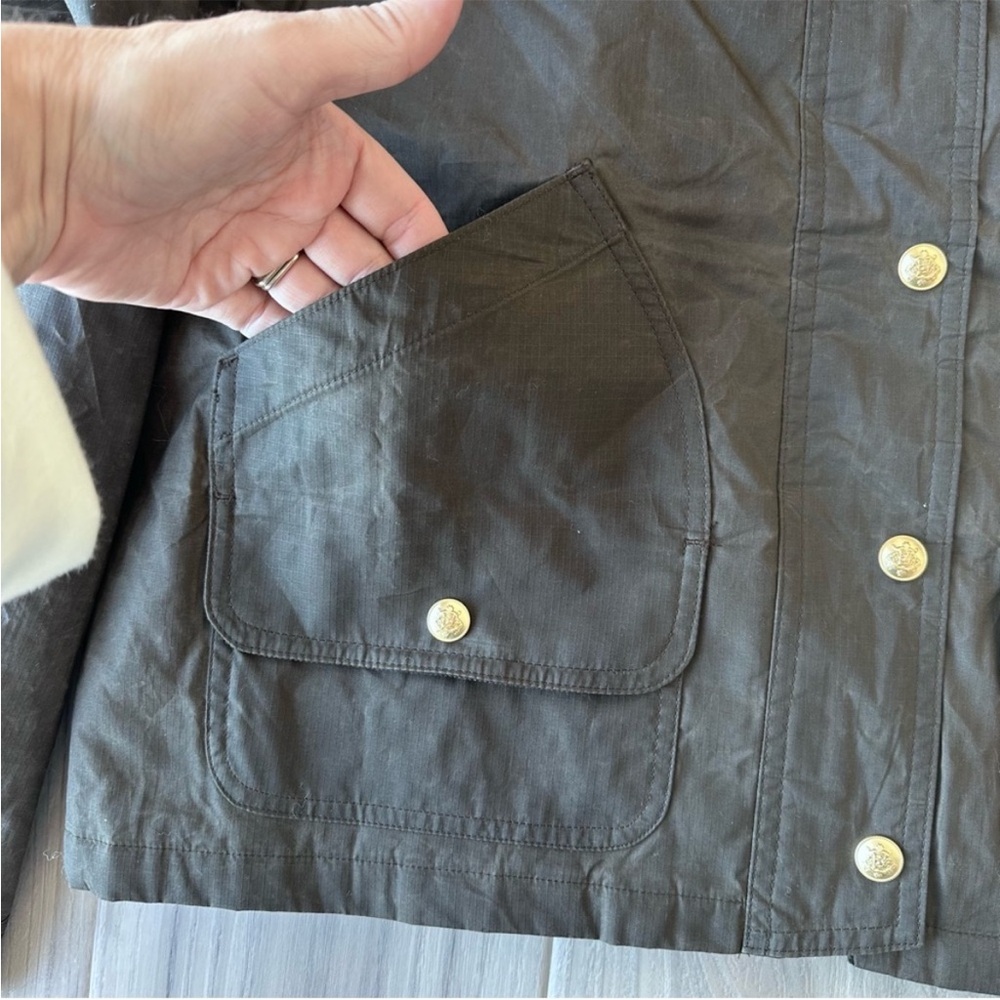 J. Crew Black Utility Jacket with Contrast Collar - Picture 4 of 15